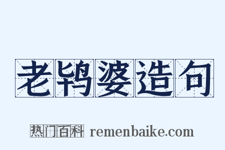 老鸨婆造句是什么意思的图片